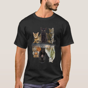 Funny Cat Reflection Quote Cool Cute kitten Owner  T-Shirt
