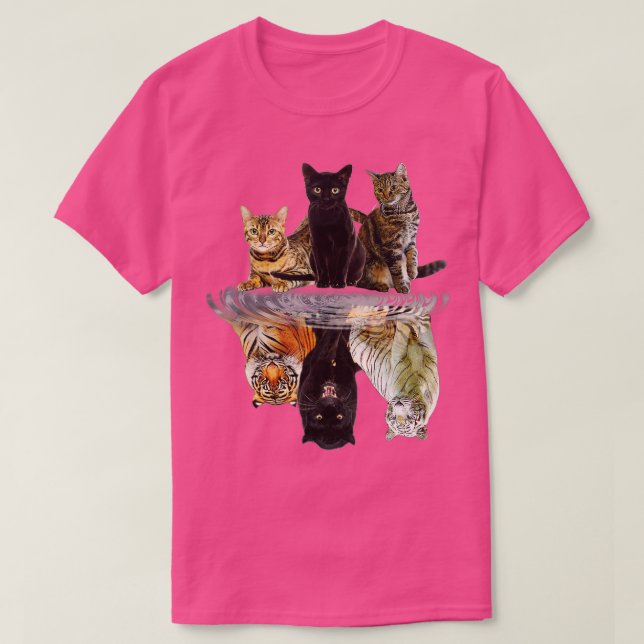 Funny Cat Reflection Quote Cool Valentines Day Ref T-Shirt (Design Front)