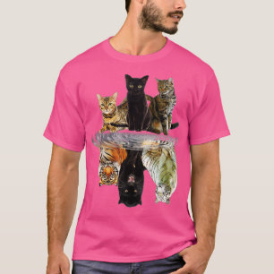 Funny Cat Reflection Quote Cool Valentines Day Ref T-Shirt