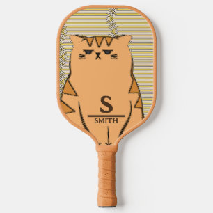 Funny Cat Retro Design Pickleball Paddle