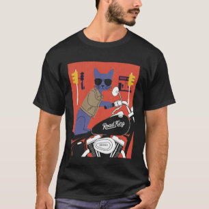 Funny Cat Riding Motorcycle Long Sleeve T-Shirt