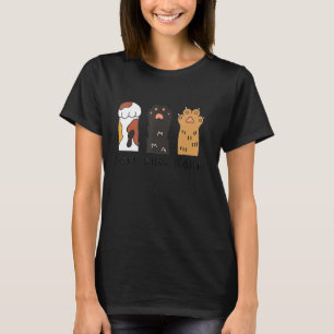 Funny Cat Rock Paper Scissors Cute Cat Paws Kids T T-Shirt