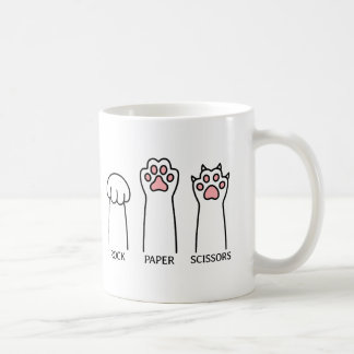 Funny Cat Rock Paper Scissors Meme Game Humour Art Coffee Mug