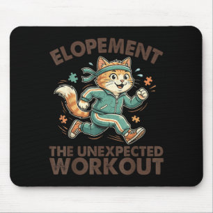 Funny Cat Running Meme Elopement the Unexpected Mouse Mat