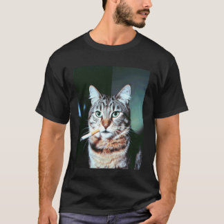 Funny Cat Saying Smoking Meme Sarcastic Feline Hum T-Shirt