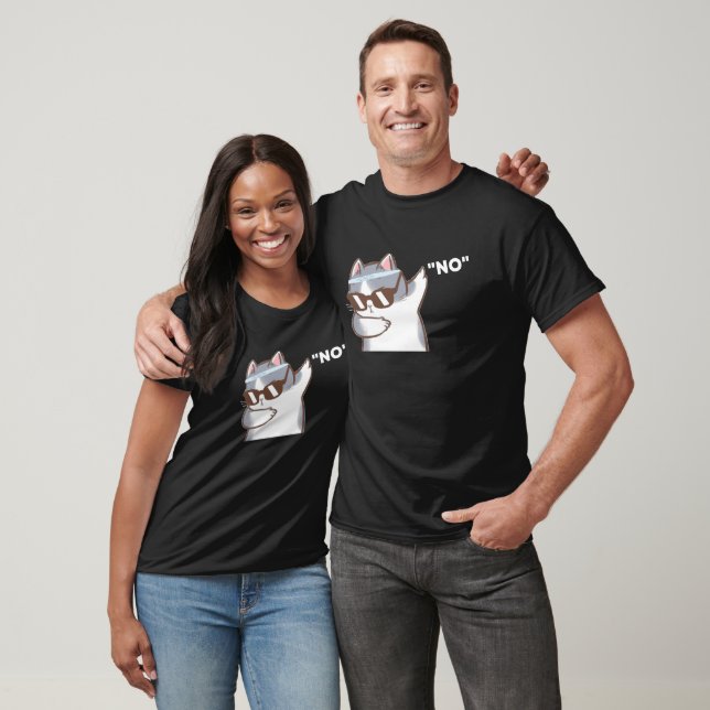 funny cat says no T-Shirt (Unisex)