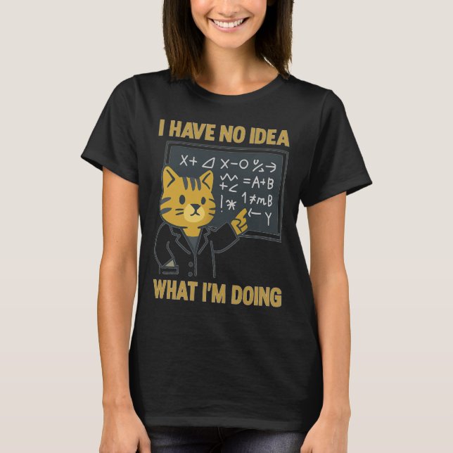 Funny Cat Scientist T-Shirt - Laboratory Humour  (Front)