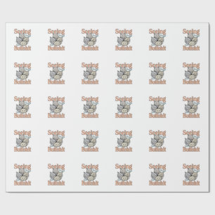 Funny Cat Seeing Through Your Vintage Des Wrapping Paper