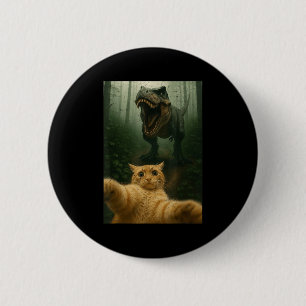Funny Cat Selfie Dinosaur Meme Animals Lover Graph 6 Cm Round Badge