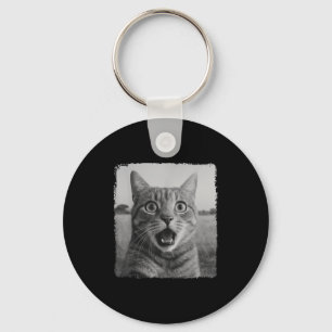 Funny Cat Selfie Meme Graphic For Men Women Kids Key Ring