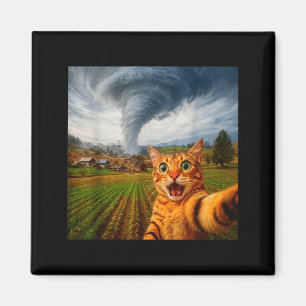 Funny Cat Selfie Meme Tornado Magnet