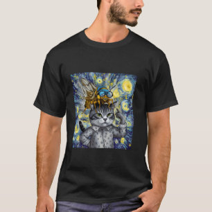 Funny Cat Selfie With Cicadas Invasion 2024 Brood  T-Shirt