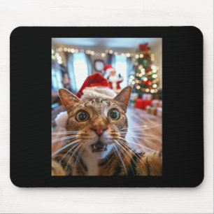 Funny Cat Selfie With Santa Christmas 13  Mouse Mat