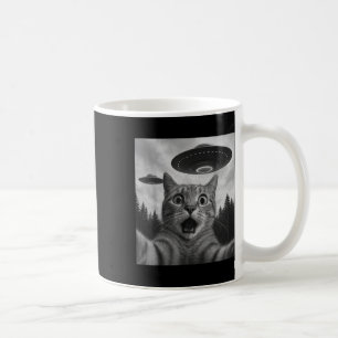 Funny Cat Selfie With Ufos  Coffee Mug