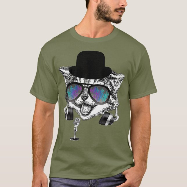 Funny Cat Shirt Amateur Ham Radio Operator Talk (Front)