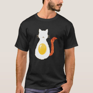 Funny Cat Shirt Bacon and Eggs Breakfast Food Kitt