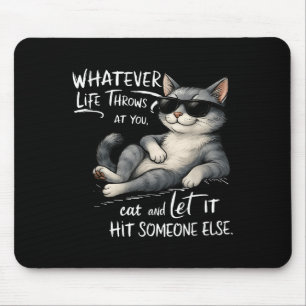Funny Cat Shirt Funny Quote Graphic Tees For Men W Mouse Mat