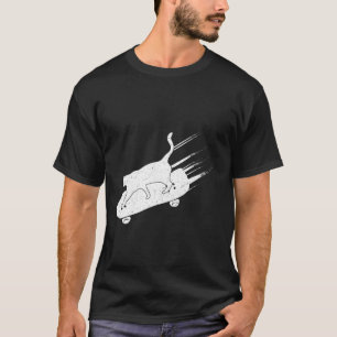 Funny Cat Skateboarding Cat Lover Skater Shirt 