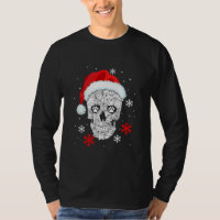 Funny Cat Skull Santa Christmas Pajama Xmas