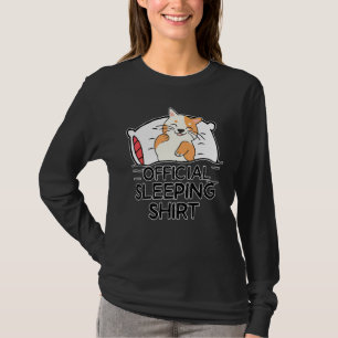 Funny Cat Sleeping   Pyjamas  Cute Napping Cat Paj T-Shirt