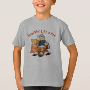 Funny Cat Snackin' Like A Pro T-Shirt