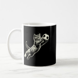 Funny Cat Soccer Ball Cute Kitten Playing Football Coffee Mug