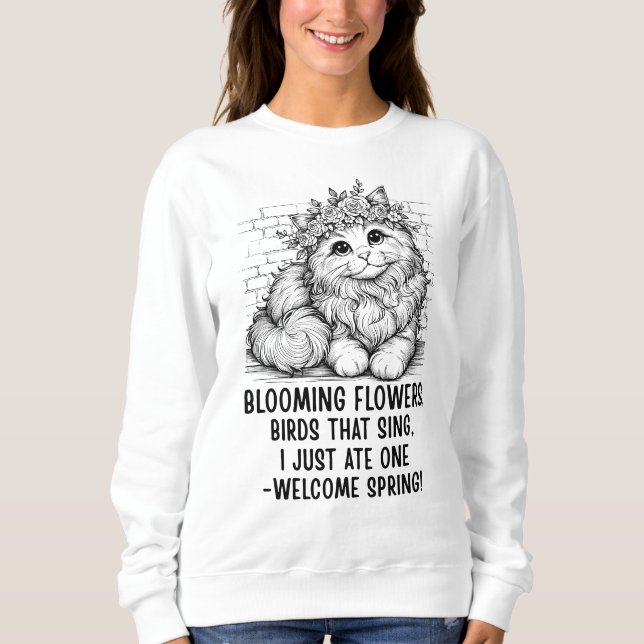 Funny Cat Spring Sweatshirt (Front)