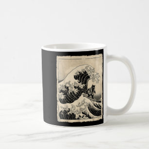 Funny Cat Surfing Japanese Art Kitten Anime Coffee Mug