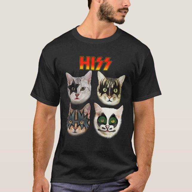 Funny Cat T, Cat Lover , Cat Hiss , Cat Owner T-Shirt (Front)