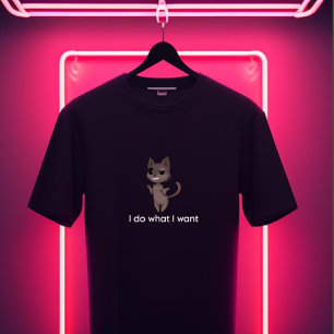 Funny Cat T-Shirt – I Do What I Want Tri-Blend Shirt