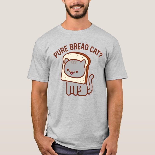 Funny Cat T-Shirt - "PURE BREAD CAT?" (Front)