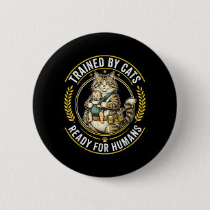 Funny Cat Tactical Military Cat Parent Baby 6 Cm Round Badge