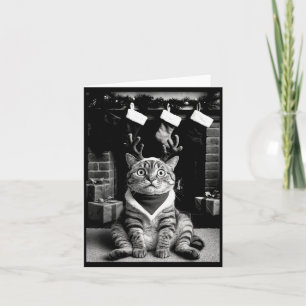 Funny Cat Taking A Selfie Christmas Xmas Pajamas H Card