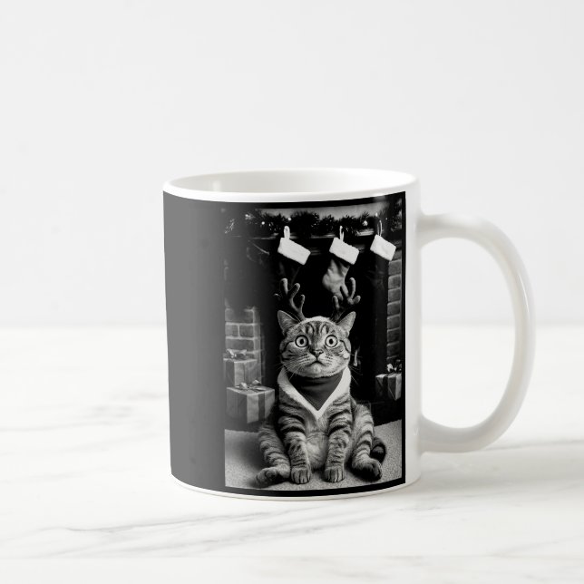 Funny Cat Taking A Selfie Christmas Xmas Pyjamas H Coffee Mug (Right)