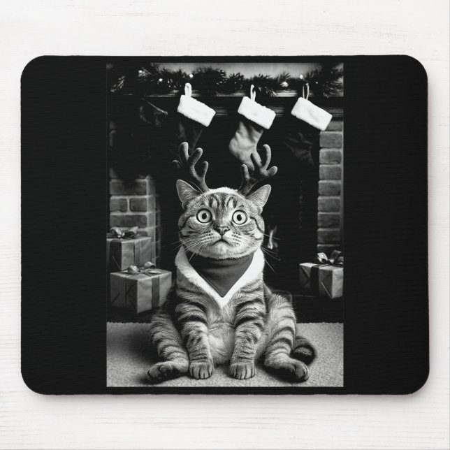 Funny Cat Taking A Selfie Christmas Xmas Pyjamas H Mouse Mat (Front)