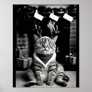 Funny Cat Taking A Selfie Christmas Xmas Pyjamas H Poster
