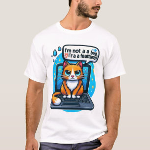 Funny Cat Tech Meme   Cute Programmer, Geek, Gamer T-Shirt