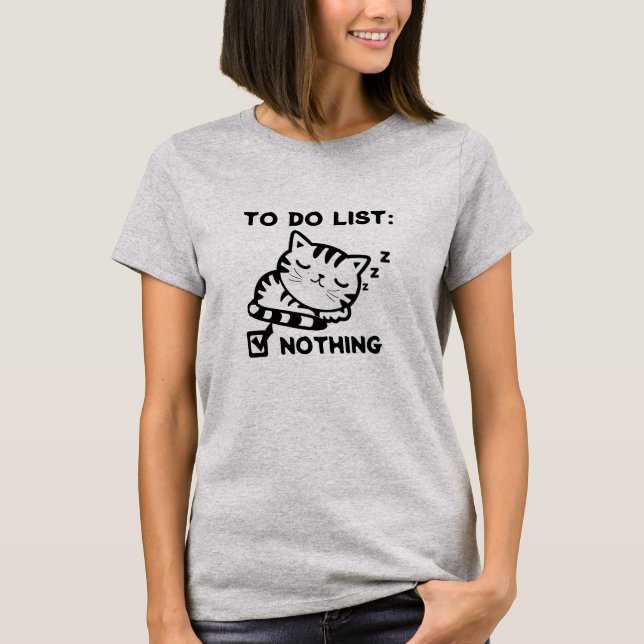 Funny Cat Tee - Unisex Humour Gift for Cat Lover (Front)