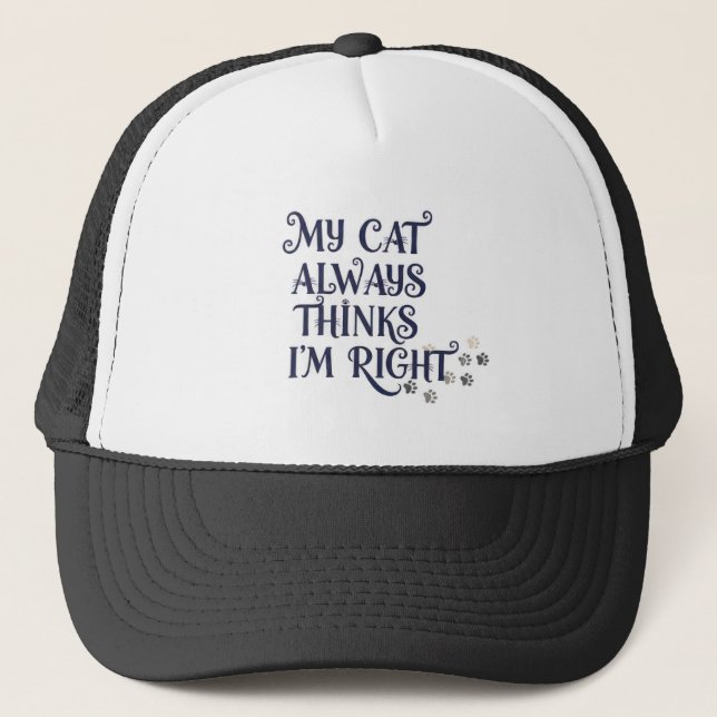 Funny Cat Text Hat (Front)