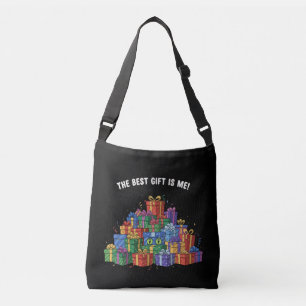 Funny Cat "The Best Gift Is Me" Birthday Surprise Crossbody Bag