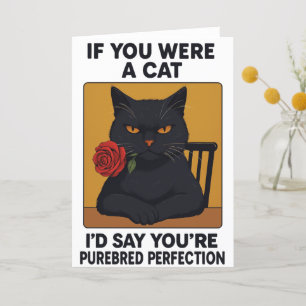 Funny Cat Themed Birthday Card