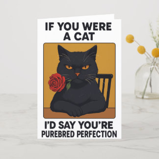 Funny Cat Themed Birthday Card