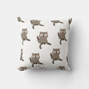 Funny Cat Throw Pillow