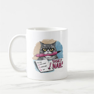 Funny Cat To-Do List Coffee Mug