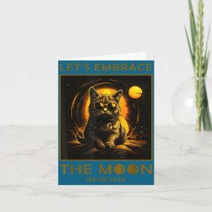Funny Cat Total Solar Eclipse Embrace Card