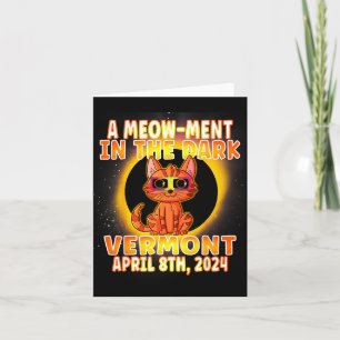 Funny Cat Total Solar Eclipse Pun Card