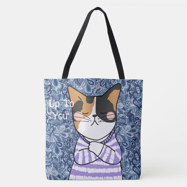 Funny Cat Tote Bag (Front)