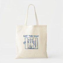 Funny Cat Tote Bag – Got Too Silly Minimalist