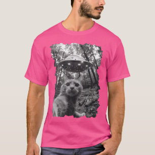 Funny Cat Ufo Funny Alien Cat Selfie Ufo For Cats T-Shirt