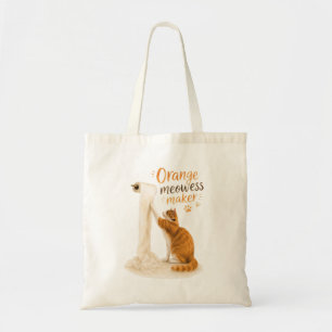 Funny Cat Unrolling Toilet Paper Tote Bag
